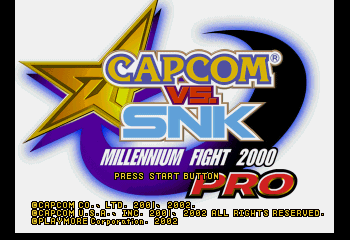 Capcom vs. SNK Pro Title Screen